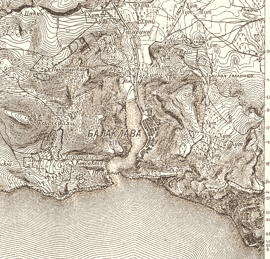 Старые карты Балаклавы