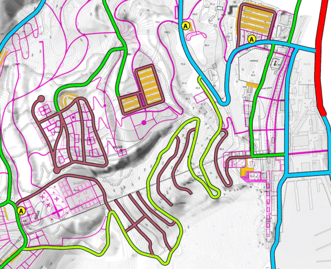 Схема транспортного обслуживания. Проектный офис и ИТП "Урбаника", 2019­