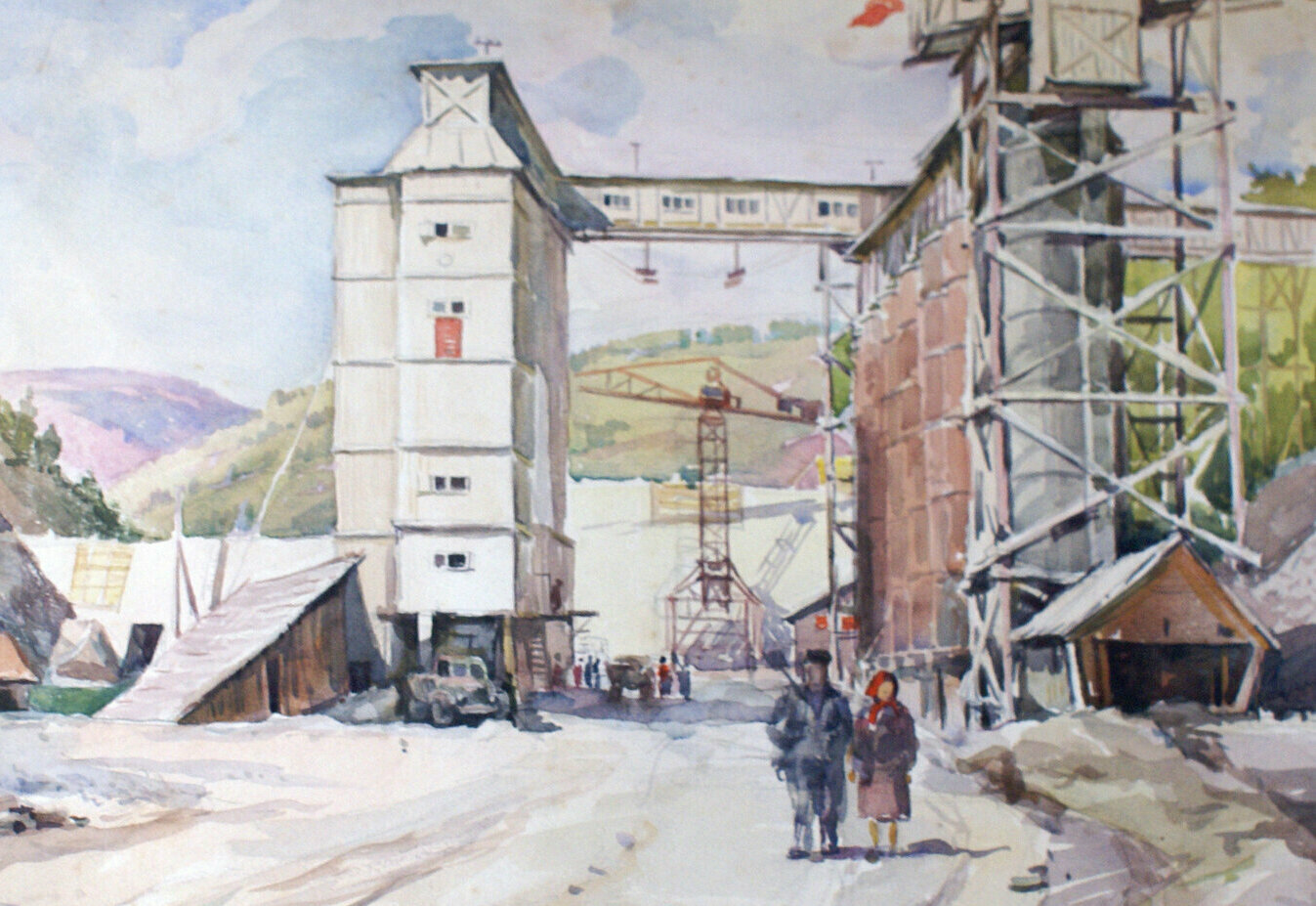 Кобыленков М. В.
Балаклавское рудоуправление. 1970-е
Бумага, акварель, 30х41,5