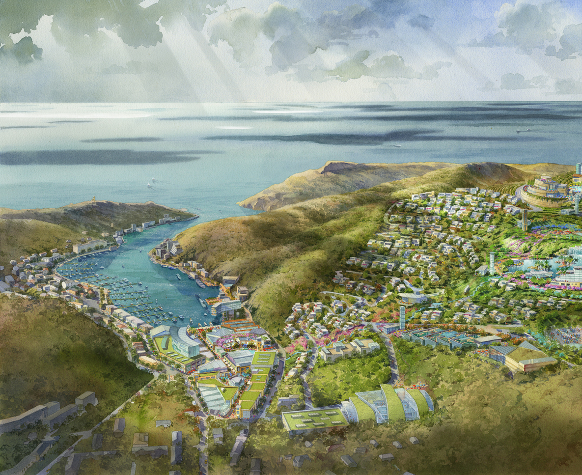 Скетч проекта "Балаклава Грин", архитектурное бюро Jerde ­